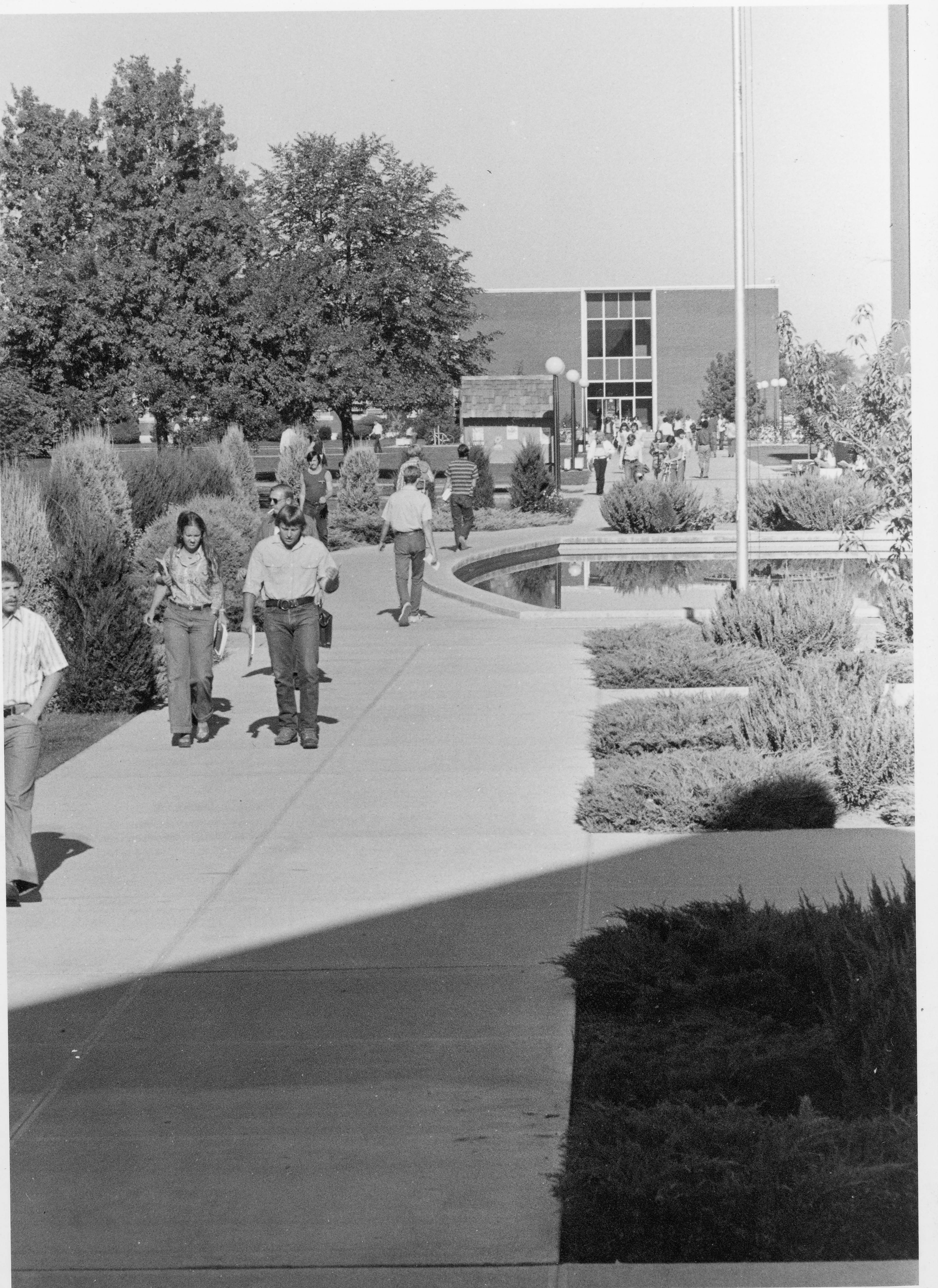 Campus scene, 1970s