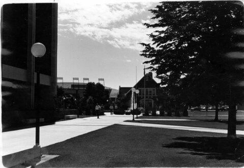 Campus scene, 1980s