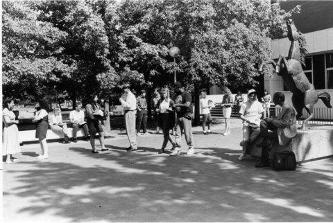 Campus scene, 1990s